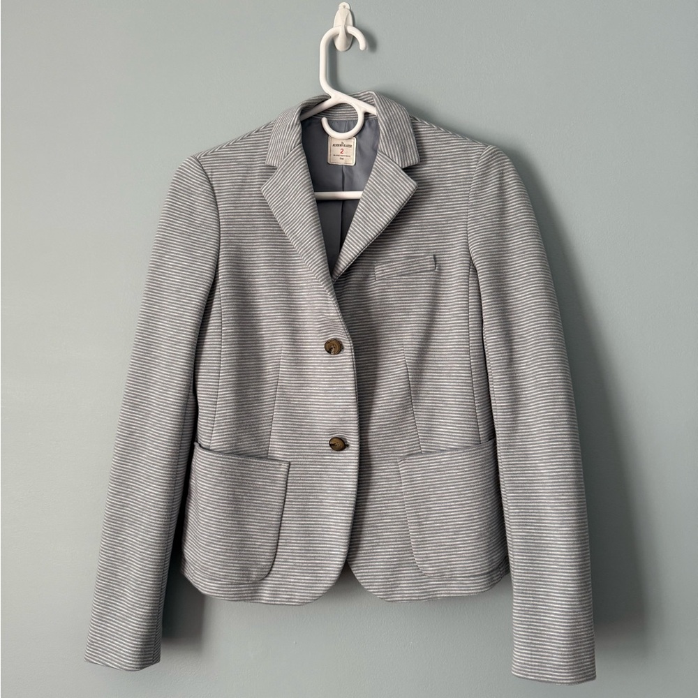 Women's Blue Striped Blazer